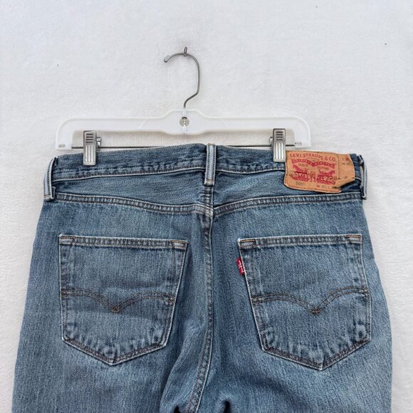 Levis 501 Jeans Mens 33x34 (33x30) Blue Original Fit Button Fly Straight Leg - Picture 12 of 13